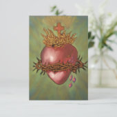 Novena zum Heiligen Herz Jesu Gebetskarte Dankeskarte (Stehend Vorderseite)