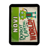 Novi Michigan Robot - Funny Vintag Magnet (Vertikal)
