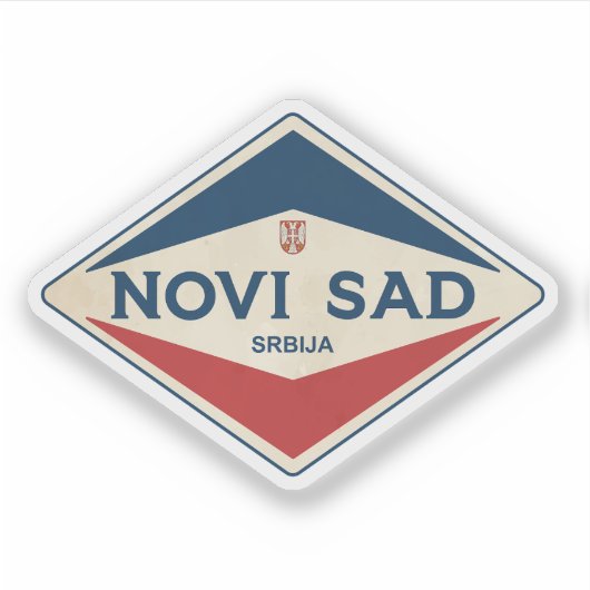 Novi Sad Serbien Vintag Aufkleber (Vorderseite)