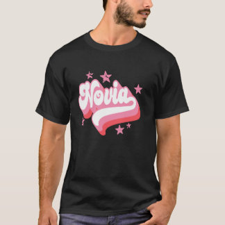 Novia Bride Spanische Latina Hochzeit Retro Jungge T-Shirt