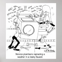 Novice Plumbers installieren einen Washer