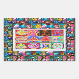 NOVINO ReikiHealing in KARUNA Reiki Symbols Rechteckiger Aufkleber