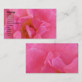NOVINO - Sinnliches rosa Blumenblatt 3 Visitenkarte (Vorne/Hinten)
