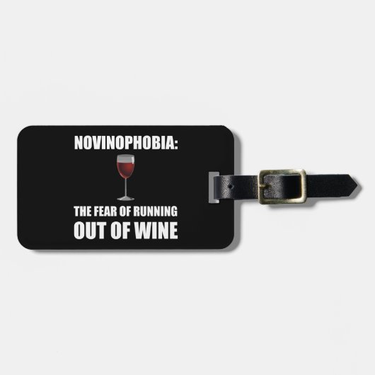 Novinophobia Wein Gepäckanhänger (Vorderseite horizontal)