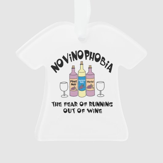 Novinophobie Flaschen Ornament (Vorderseite)