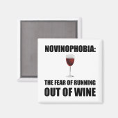 Novinophobie Wein Magnet (Vorderseite/Rückseite)