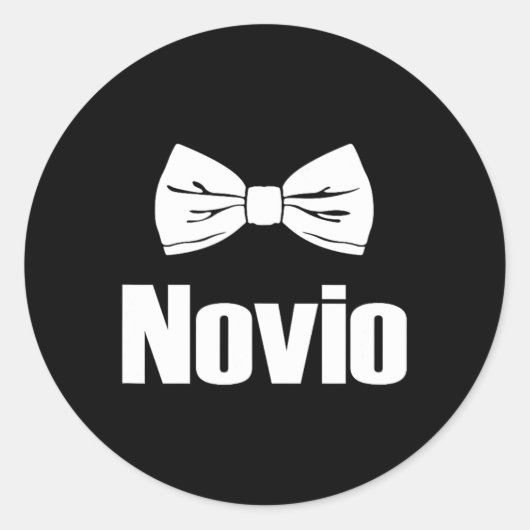 Novio Hochzeitstag Runder Aufkleber (Vorderseite)