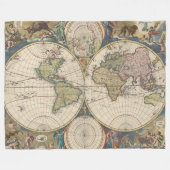 Novissima Totius Terrarum Orbis Tabula Fleecedecke (Vorderseite (Horizontal))