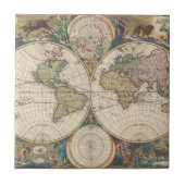 Novissima Totius Terrarum Orbis Tabula Fliese (Vorderseite)