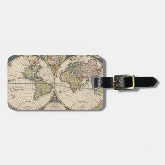 Novissima Totius Terrarum Orbis Tabula Gepäckanhänger (Vorderseite horizontal)