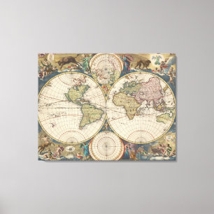 Novissima Totius Terrarum Orbis Tabula Leinwanddruck