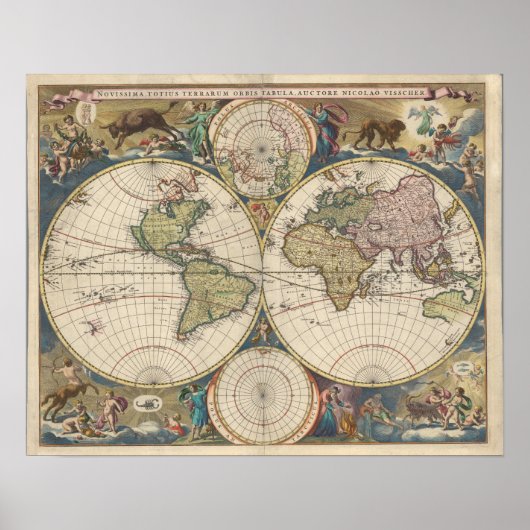 Novissima Totius Terrarum Orbis Tabula Poster (Vorne)