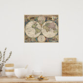 Novissima Totius Terrarum Orbis Tabula Poster (Küche)