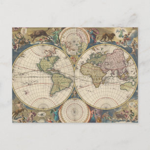 Novissima Totius Terrarum Orbis Tabula Postkarte