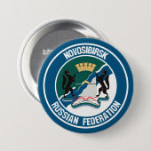 Novosibirsk-RundEmblem Button (Vorne & Hinten)