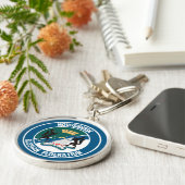 Novosibirsk-RundEmblem Schlüsselanhänger (Seite)