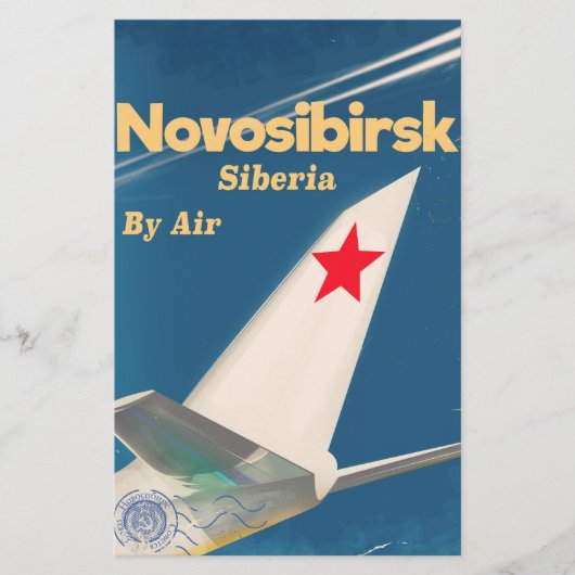 Novosibirsk Sibirien Gewerkschaft Flugplakat Briefpapier (Vorderseite)