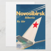Novosibirsk Sibirien Gewerkschaft Flugplakat Briefpapier (Vorne/Hinten)