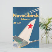 Novosibirsk Sibirien Gewerkschaft Flugplakat Briefpapier (Stehend Vorderseite)