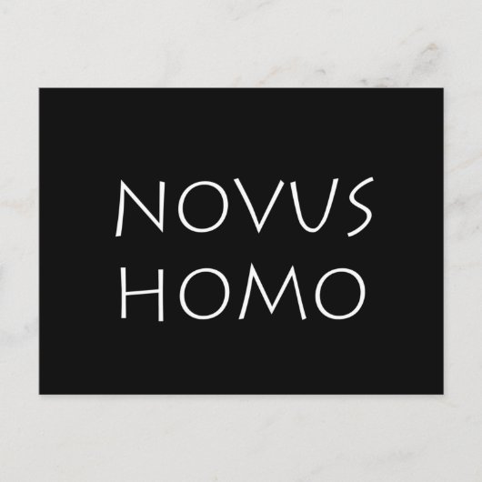 Novus homo postkarte (Vorderseite)