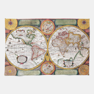 Novvelle et Exacte ~ De La Terra Universelle Geschirrtuch