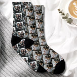 Now and Then Love Story Two Photo Anniversary Socken<br><div class="desc">Customize this now and then love story two photo anniversary gift idea to celebrate one of your favorite people. This personalized gift makes a birthday gift or Christmas gift. Makes a great gift for husband, wife, girlfriend, boyfriend, spouse, partner. Family and friends will love this now and then love story...</div>