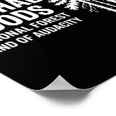 Now Entering I Wishabish Woods National Forest Lan Poster (Ecke)