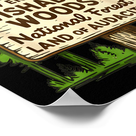 Now Entering I Wishabish Woods National Forest Lan Poster (Ecke)