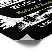 Now Entering Iwishabish Woods National Forest Poster (Ecke)