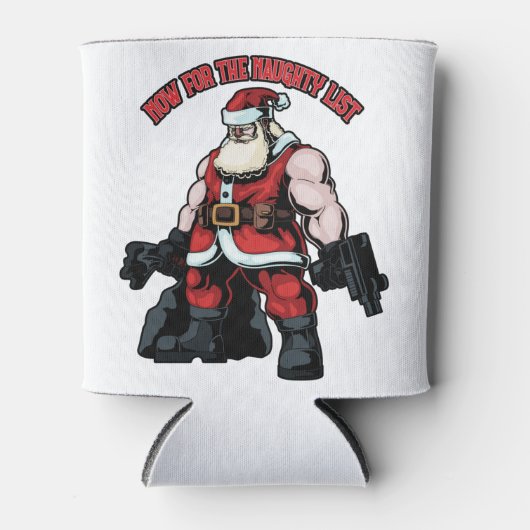 Now For The Naughty List, Funny Santa Xmas Gift Dosenkühler (Vorderseite)