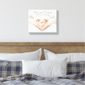 "Now & Forever" - Paarnamen Eleganter Foto Leinwanddruck (Insitu (Schlafzimmer))