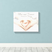 "Now & Forever" - Paarnamen Eleganter Foto Leinwanddruck (Insitu (Holzboden))