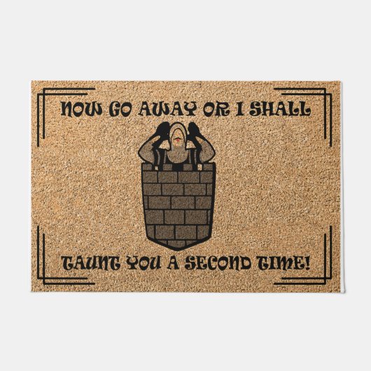 Now Go Away Doormat, Funny Home Decor Fußmatte (Vorderseite)