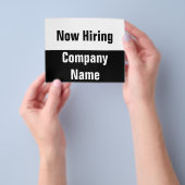 Now Hiring Black and White Business Template Flyer (Gruppe)