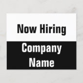 Now Hiring Black and White Business Template Flyer (Vorne)