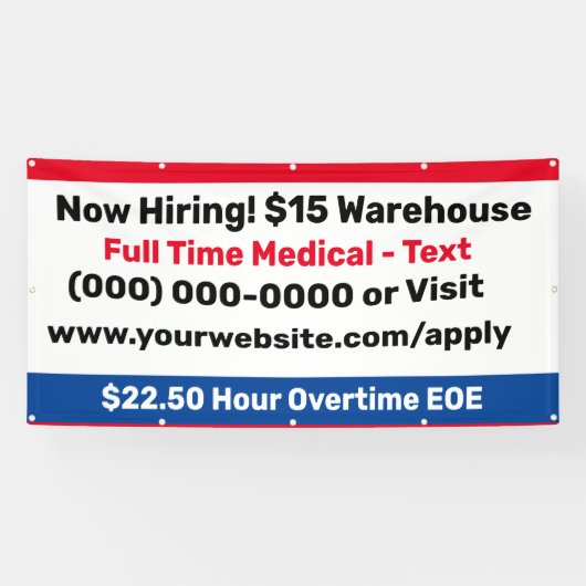 Now Hiring Building Banner (Horizontal)