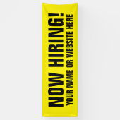 Now Hiring large outdoor banner for employment (Vertikal)