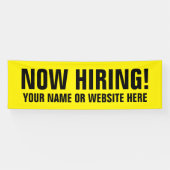 Now Hiring large outdoor banner for employment (Horizontal)