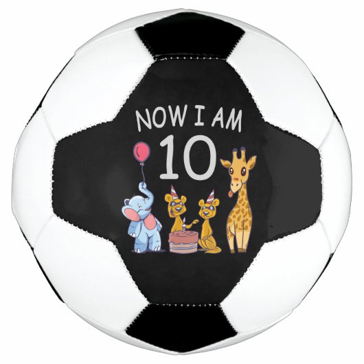 Now I am 10 years old 10th Birthday at the Zoo Fußball (Vorderseite)