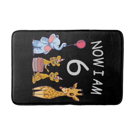 Now I am 6 years old 6th Birthday at the Zoo Badematte (Vorderseite)