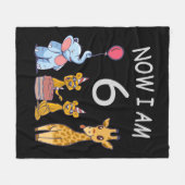 Now I am 6 years old 6th Birthday at the Zoo Fleecedecke (Vorderseite (Horizontal))