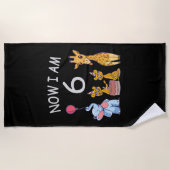 Now I am 6 years old 6th Birthday at the Zoo Strandtuch (Vorderseite)