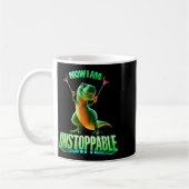 Now I Am Unstoppable Funny T-rex Tyrannosaurus Din Kaffeetasse (Links)