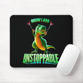 Now I Am Unstoppable Funny T-rex Tyrannosaurus Din Mousepad (Mit Mouse)