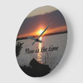 Now is the Time Wall Clock Große Wanduhr (Winkel)