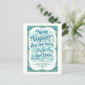 "Now Voyager" Quotation Postkarte (Stehend Vorderseite)