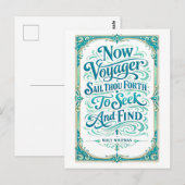 "Now Voyager" Quotation Postkarte (Vorne/Hinten)