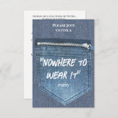 "Nowhere To Wear It" Party Einladung (Vorne/Hinten)