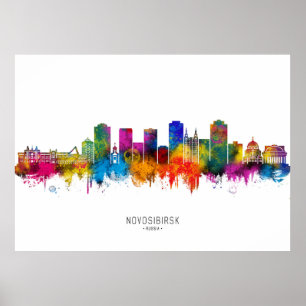 Nowosibirsk Russland Skyline Poster