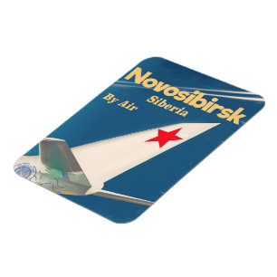 Nowosibirsk Sibirien Sowjetunion Flugposter Magnet